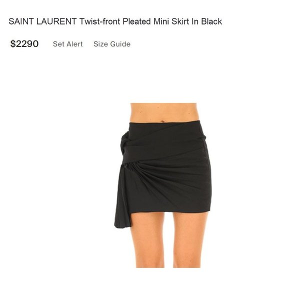 Saint Laurent Pleated Mini Skirt - NEW - Picture 5 of 12